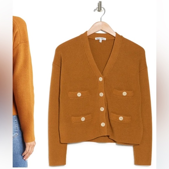 Alex Mill Jo Ribbed Sweater Cardigan Cotton Large - Picture 5 of 5